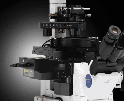 Image: Olympus IX81-ZDC2 Zero-Drift Microscope (photo courtesy Olympus America Inc).